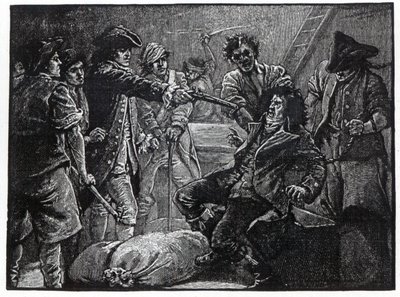 Capture of Wolfe Tone i 1798 af English School